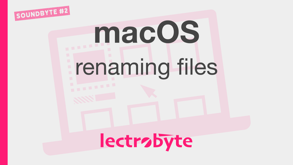 SOUNDBYTE #2 macOS Renaming Files artwork. Icon by Martin LEBRETON @ The Noun Project.