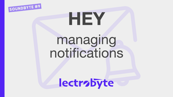 SOUNDBYTE #9 HEY Managing Notifications artwork. Icon by Petr Bilek @ The Noun Project.